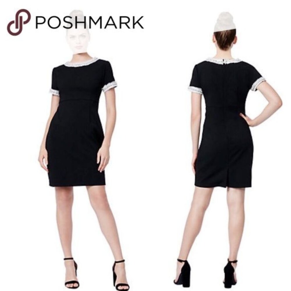 NWOT Betsy Johnson Pearl Embellished dress in black (Size 8)